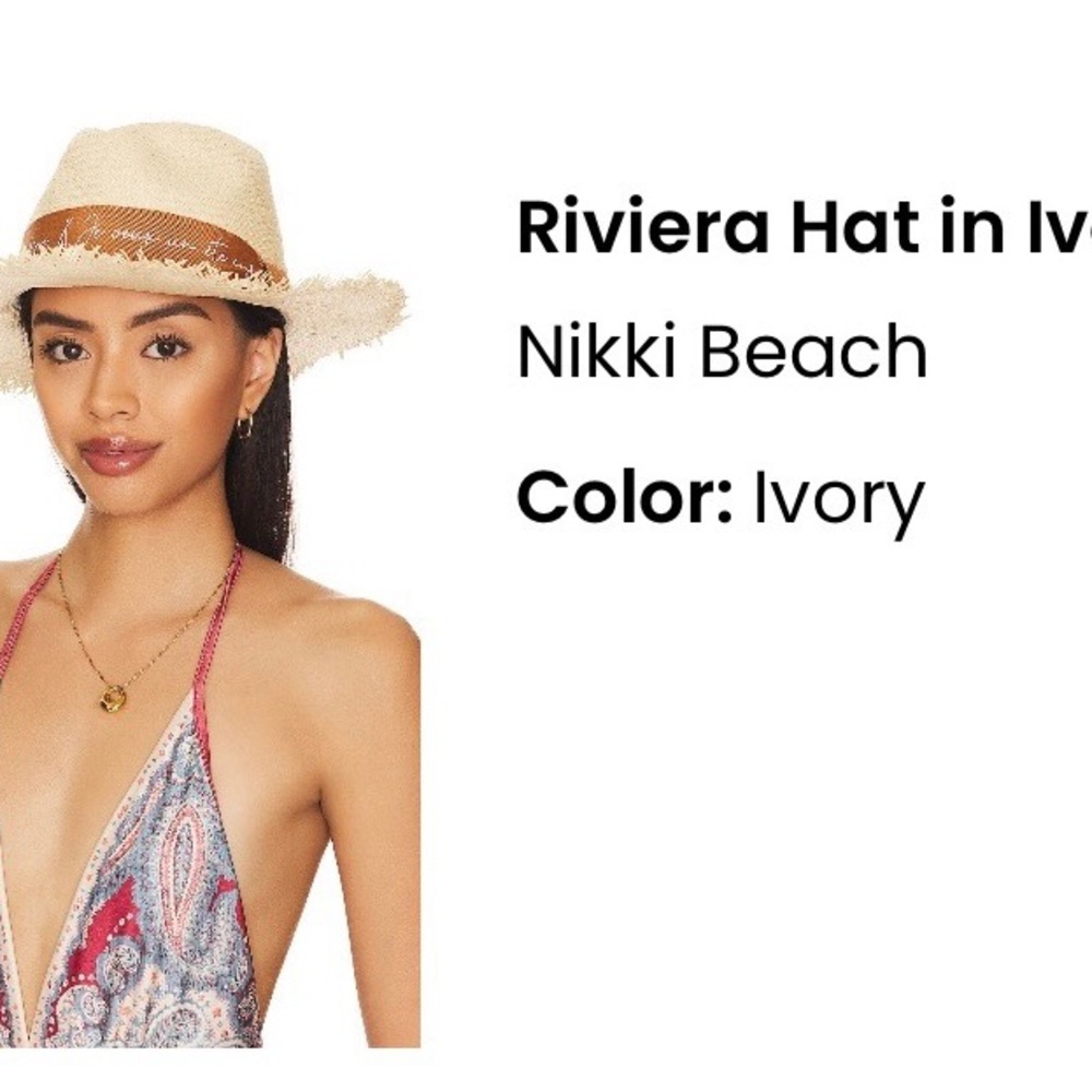 Nikki Beach Riviera Hat in Ivory One Size